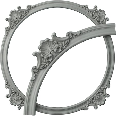 Ekena Millwork 50-in. OD x 43 3/8-in. ID x 3 3/4-in. W x 1-in. P Shell Ceiling Ring Kit CRK50SH